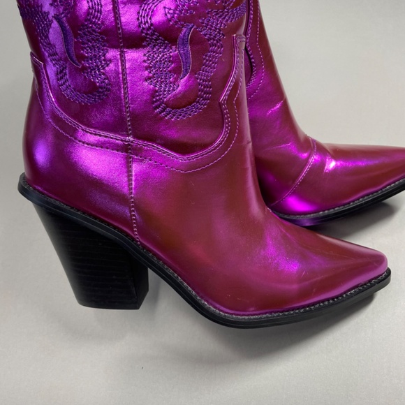NEW Billini Boots Womens 9 purple black Sergio cowboy cowgirl western festival - Picture 7 of 13